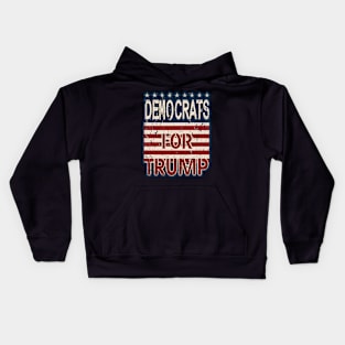 Democrats For Trump 2024 Kids Hoodie